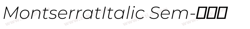 MontserratItalic Sem字体转换
